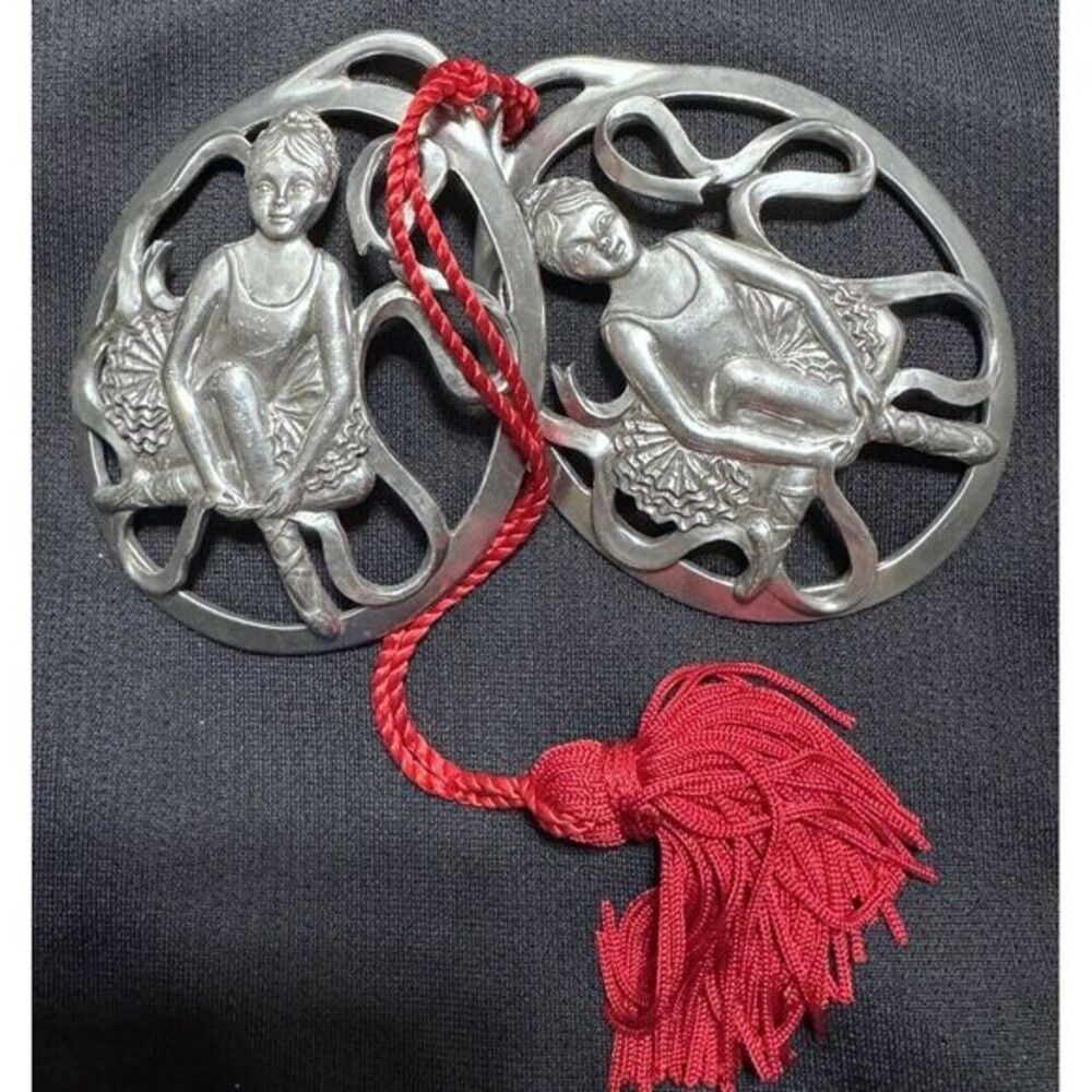 Seagull Pewter Canada Double‎ Ornament Ballerina. Vintage 1991